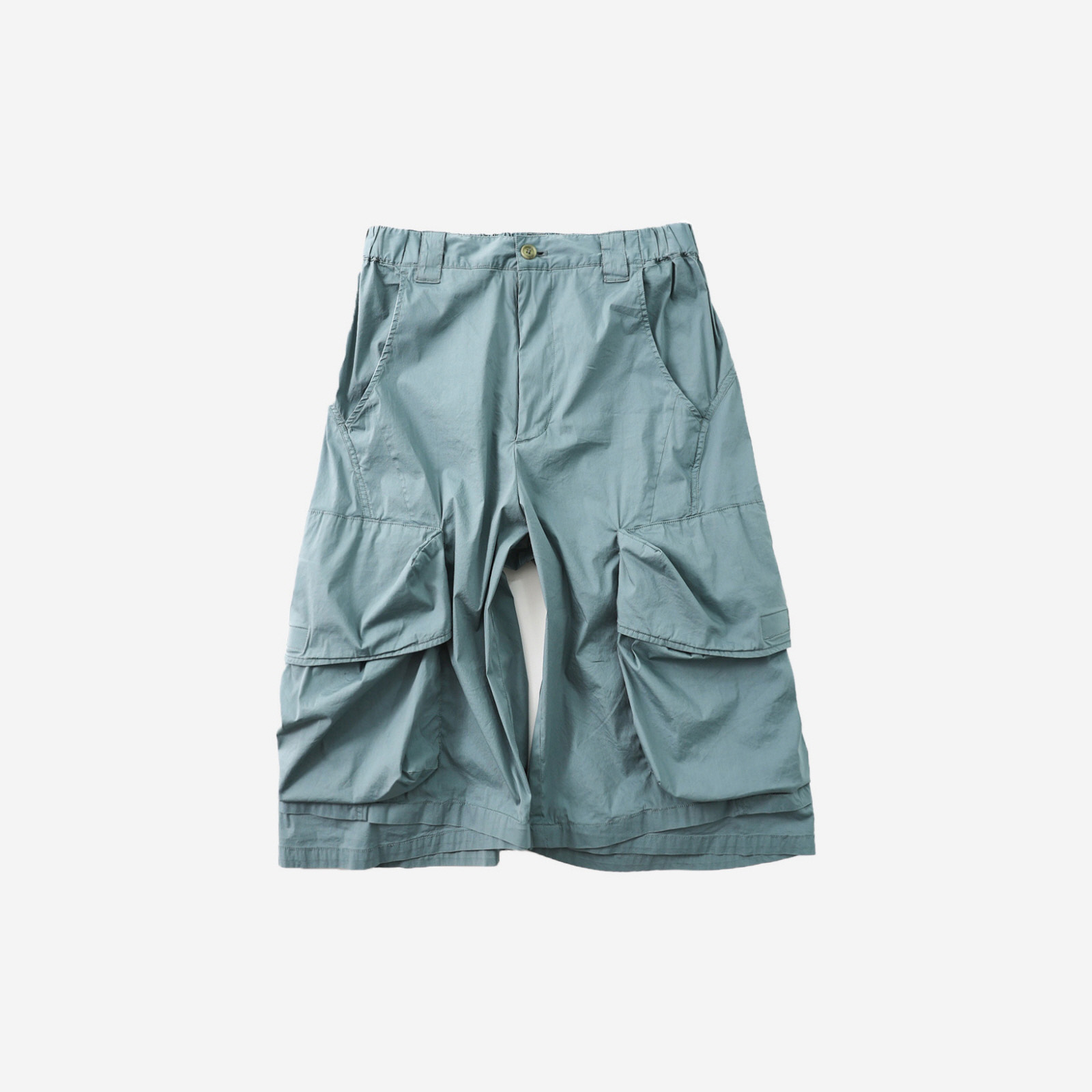 ADVENTURE NYLON CARGO BURMUDA PANTS (MINT GREY) - 감도 깊은