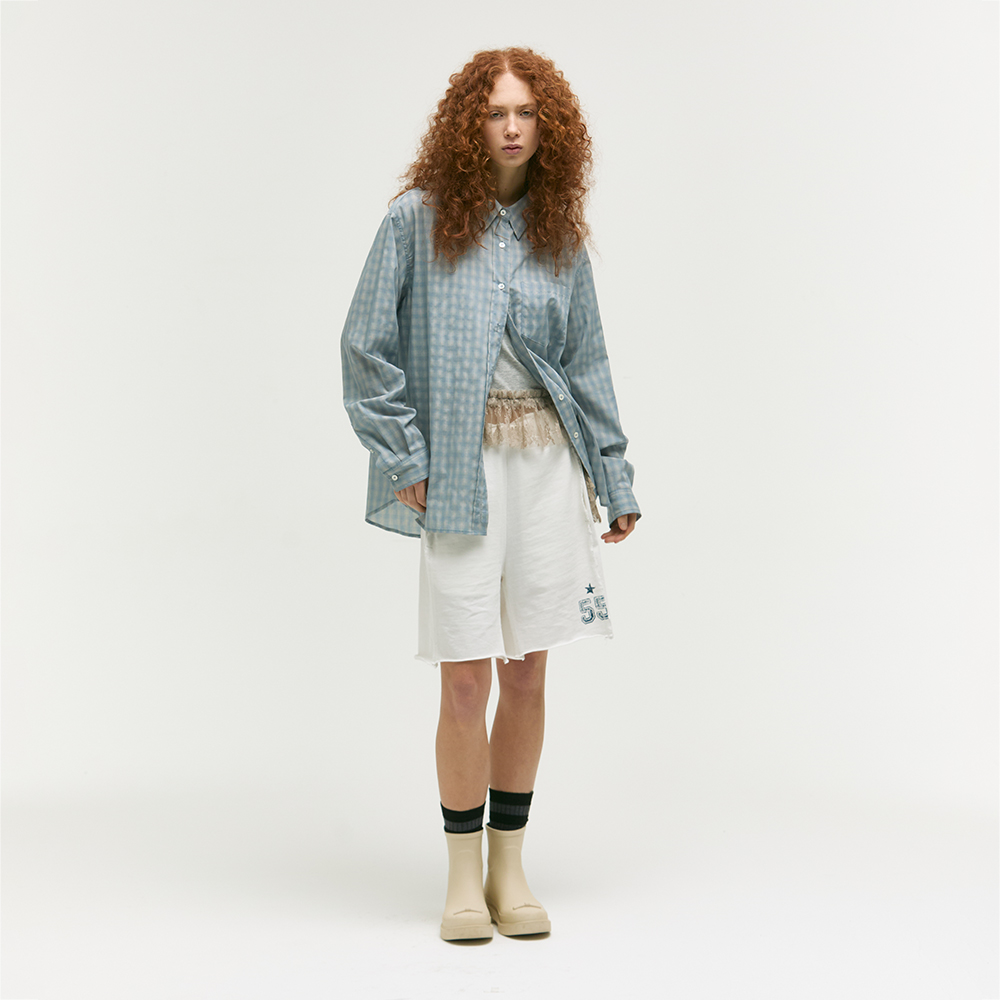 [Margesherwood] / ☆ PIGMENT SWEAT BERMUDA PANTS / 2 colors PIGMENT SWEAT BERMUDA PANTS_ivory – margesherwood