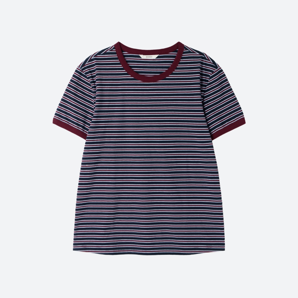 UNISEX, Stripe Ringer T-Shirt / Navy - 감도 깊은 취향 셀렉트