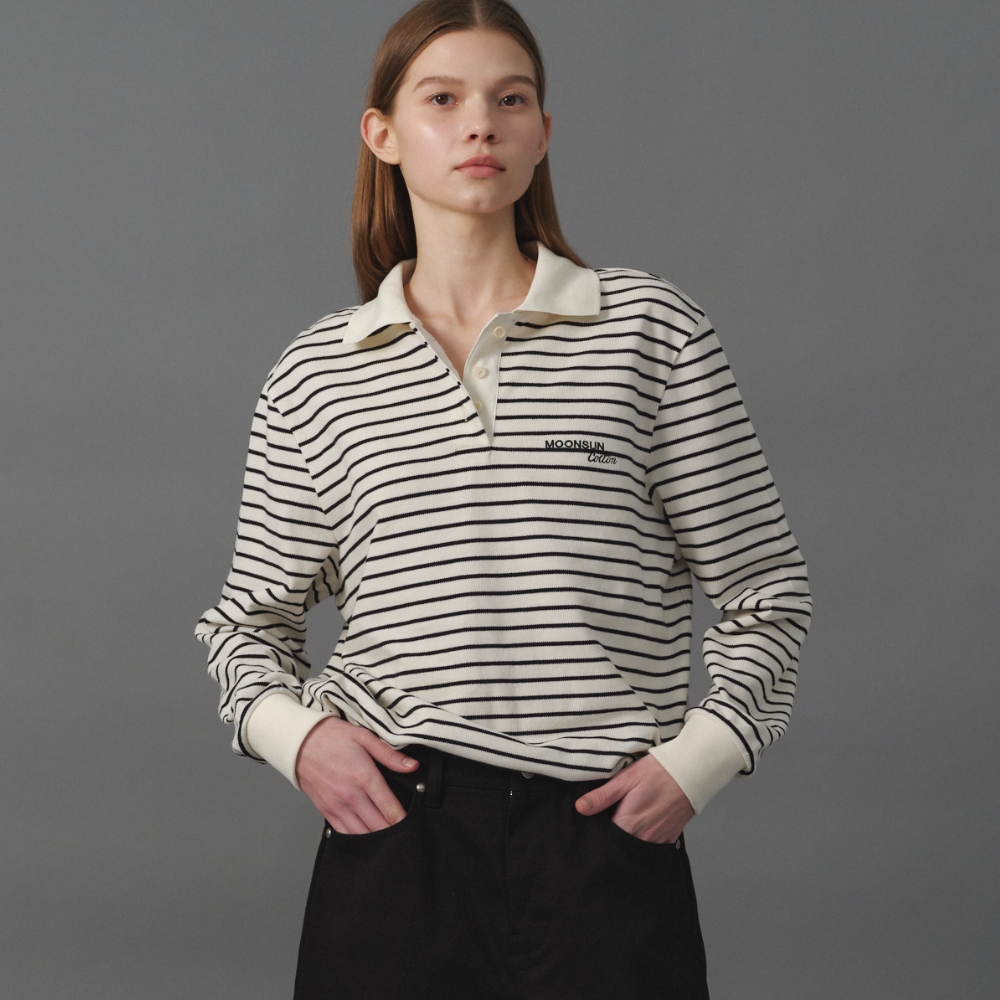 [NOTHING WRITTEN] Elio pocket polo (Stripe) ☆送料込☆ NOTHING WRITTEN] Elio pocket polo (Stripe) 正規品 韓国