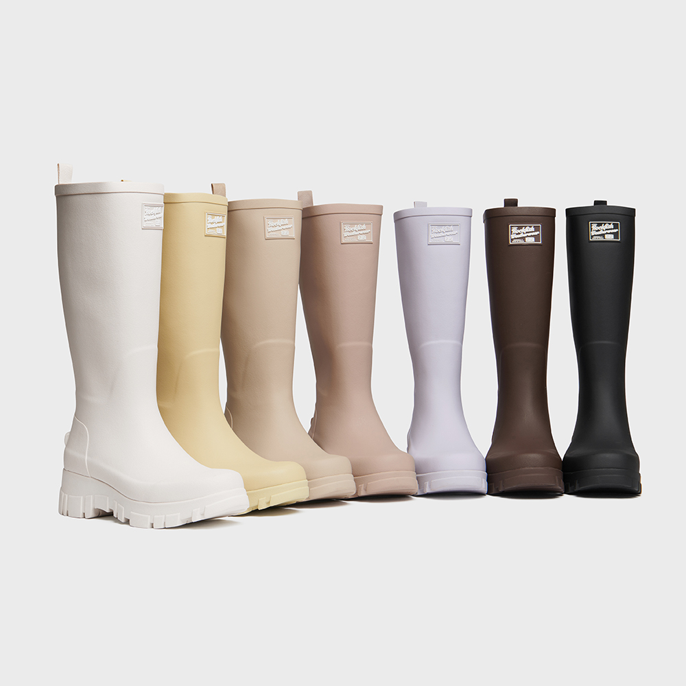 X MINJUKIM] FLORAL PATCH RAIN BOOTS SHORT - 4 colors - 감도
