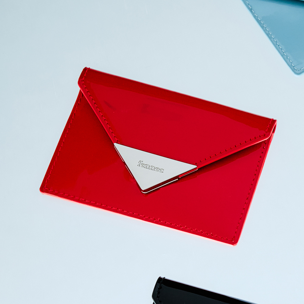 TRIANGLE BRIDGE CARD HOLDER - CHERRY RED - 감도 깊은 취향