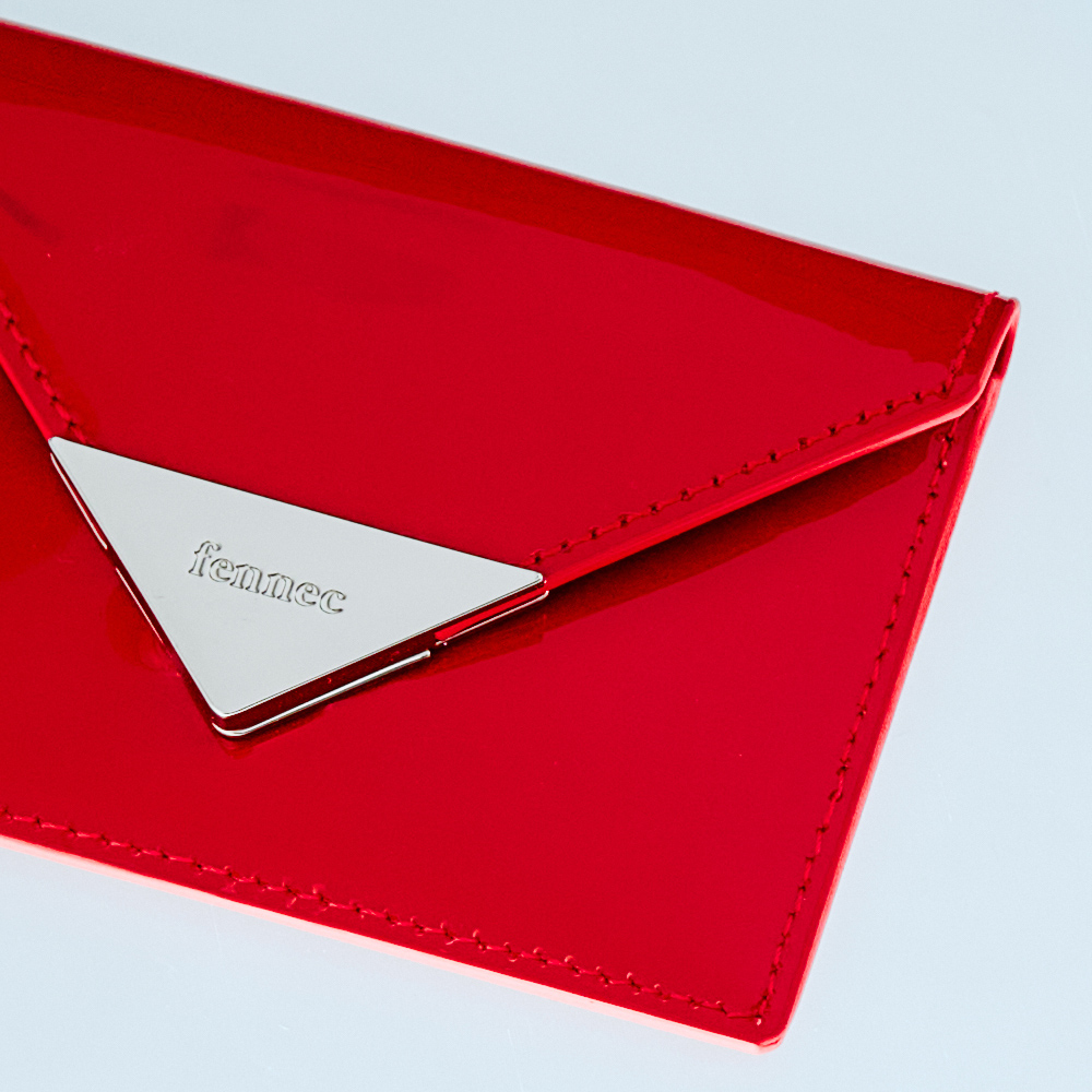 ★Fennec★ TRIANGLE FLAP CARD HOLDER CHERRY RED FNSCW04CRF TRIANGLE FLAP CARD HOLDER - CHERRY RED - 감도 깊은 취향