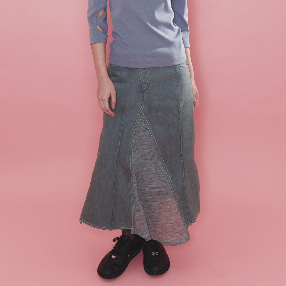 WASHED LEATHER CARGO SKIRT (BROWN) - 감도 깊은 취향 셀렉트샵