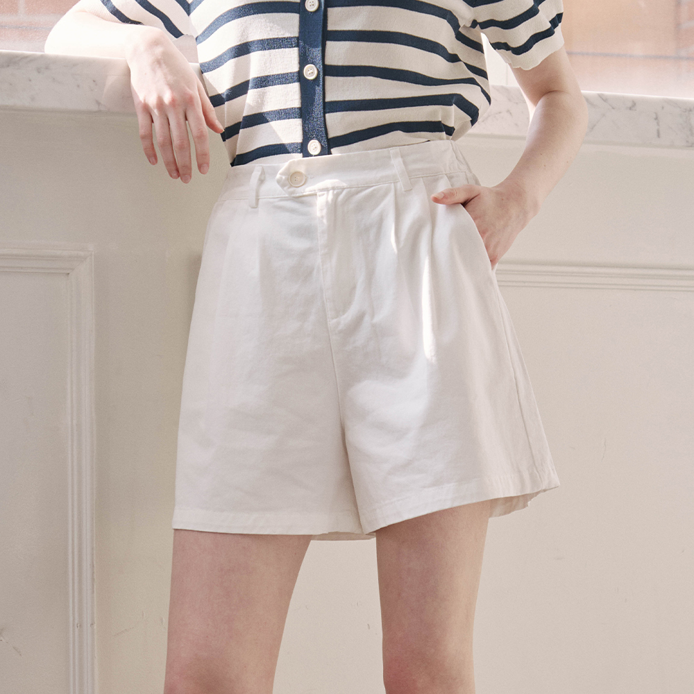 PT-20342) SET-UP CHECK BELT BERMUDA SHORTS BLUE - 감도 깊은