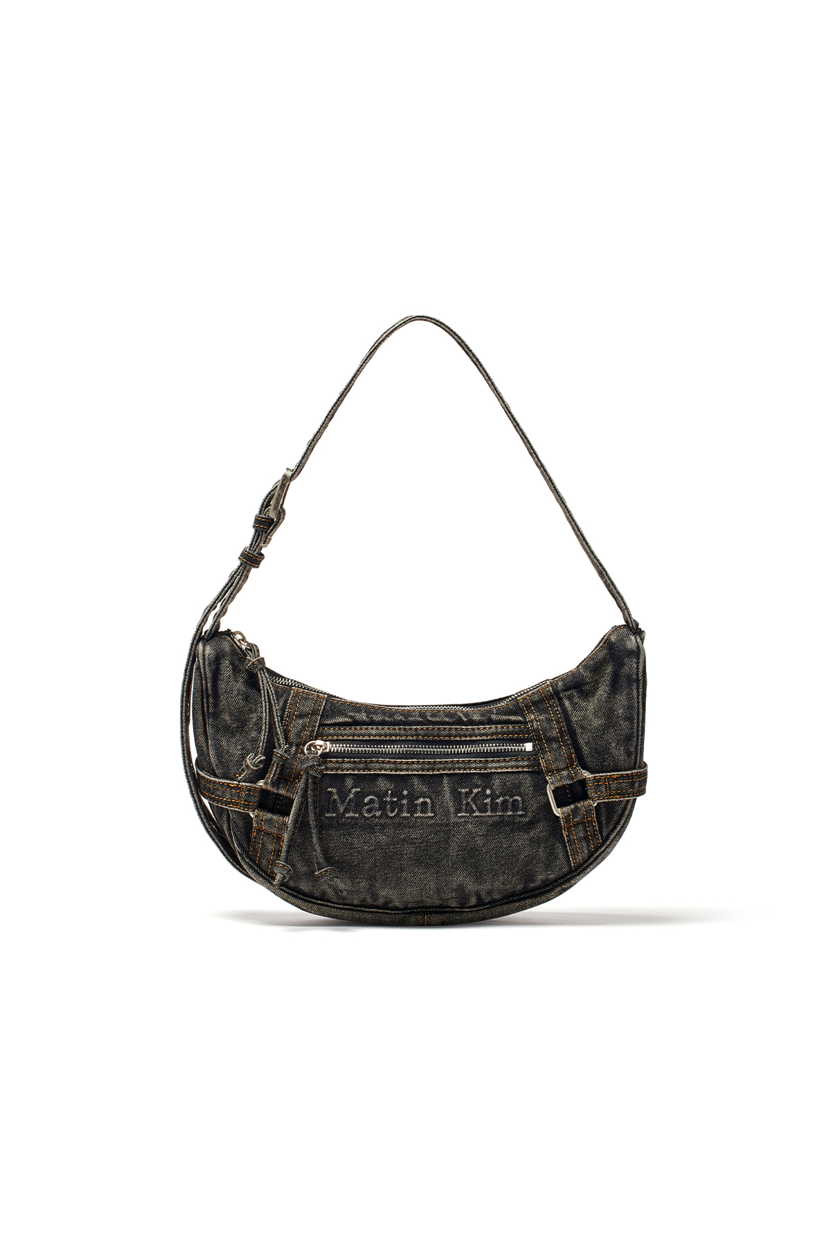 【MATIN KIM】 MATIN WASHED DENIM HOBO BAG ●送料・関税込● MATIN KIM】 MATIN WASHED DENIM HOBO BAG ○送料・関税込
