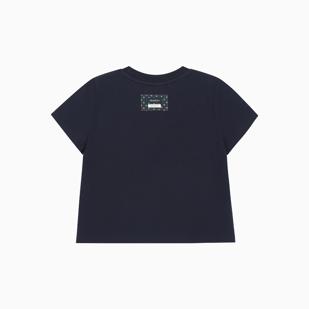 [OHESHIO] / ☆ 25SS DOT LABEL T-SHIRT / NAVY DOT LABEL T-SHIRT, NAVY - 감도 깊은 취향 셀렉트샵 29CM