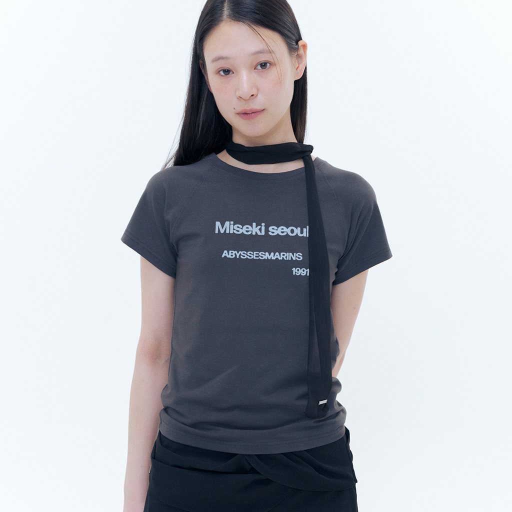 ★MISEKI SEOUL★ Side shirring slit top MUSINSA | MISEKI SEOUL Side shirring slit top BLACK