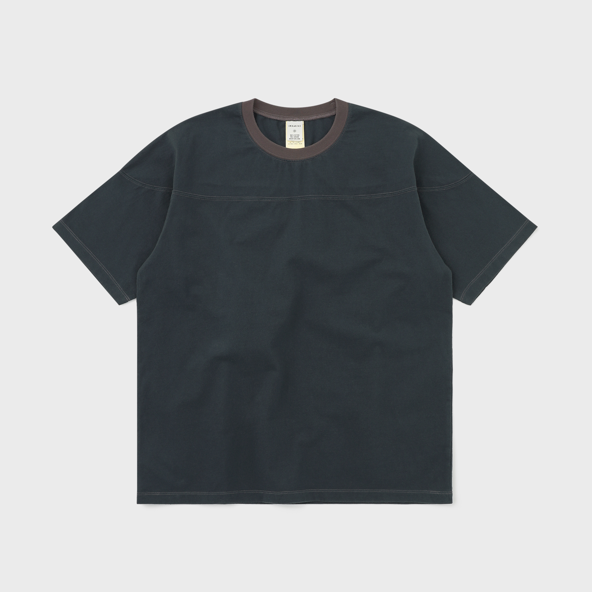 【YESEYESEE】Y.E.S Pigment Applique Tee Gun l★関税込★ Y.E.S Pigment Applique Tee Gun Metal - 감도 깊은 취향 셀렉트