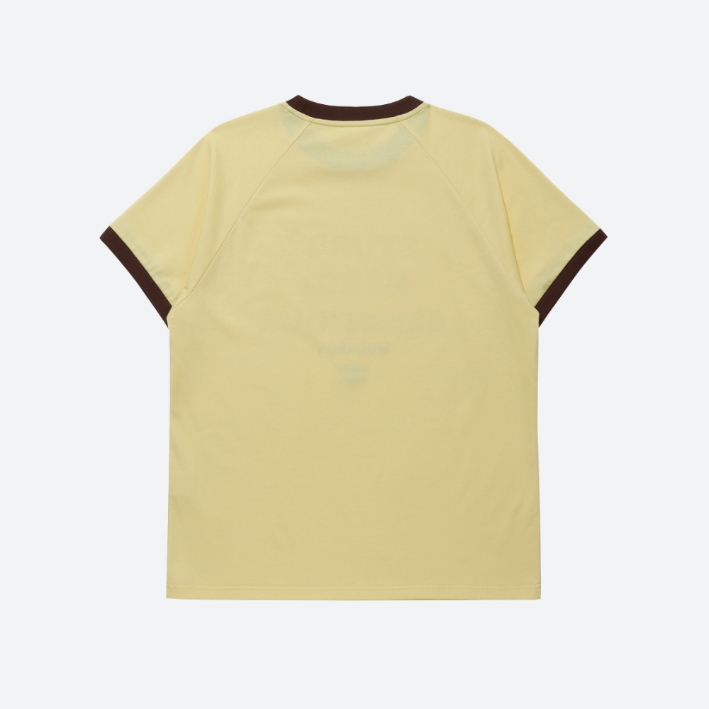 MOONSUN ♥ Umbro コラボ Ringer Lettering T-Shirt Umbro x MOONSUN Ringer Lettering T-Shirt / Yellow - 감도