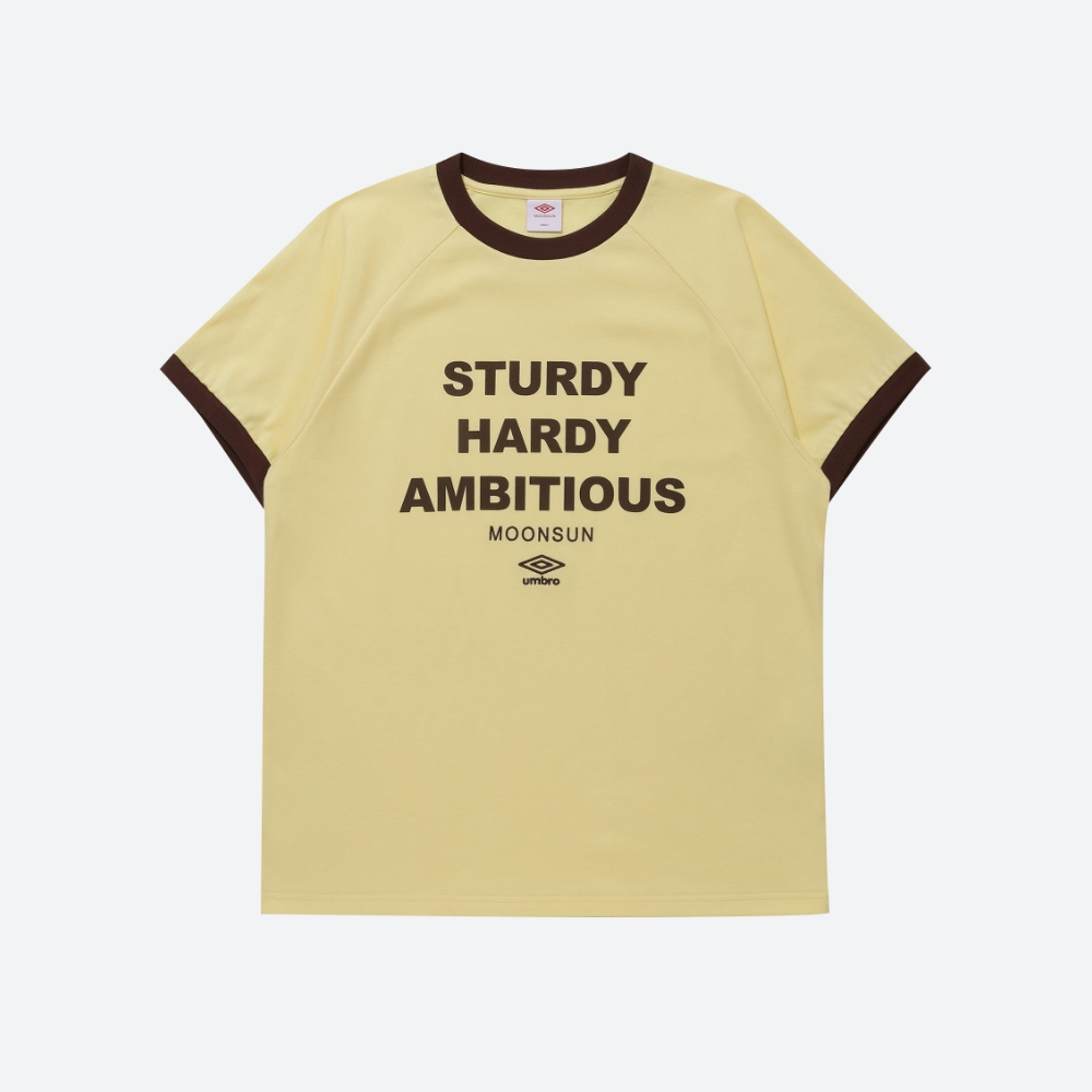 Umbro x MOONSUN Ringer Lettering T-Shirt / Yellow - 감도