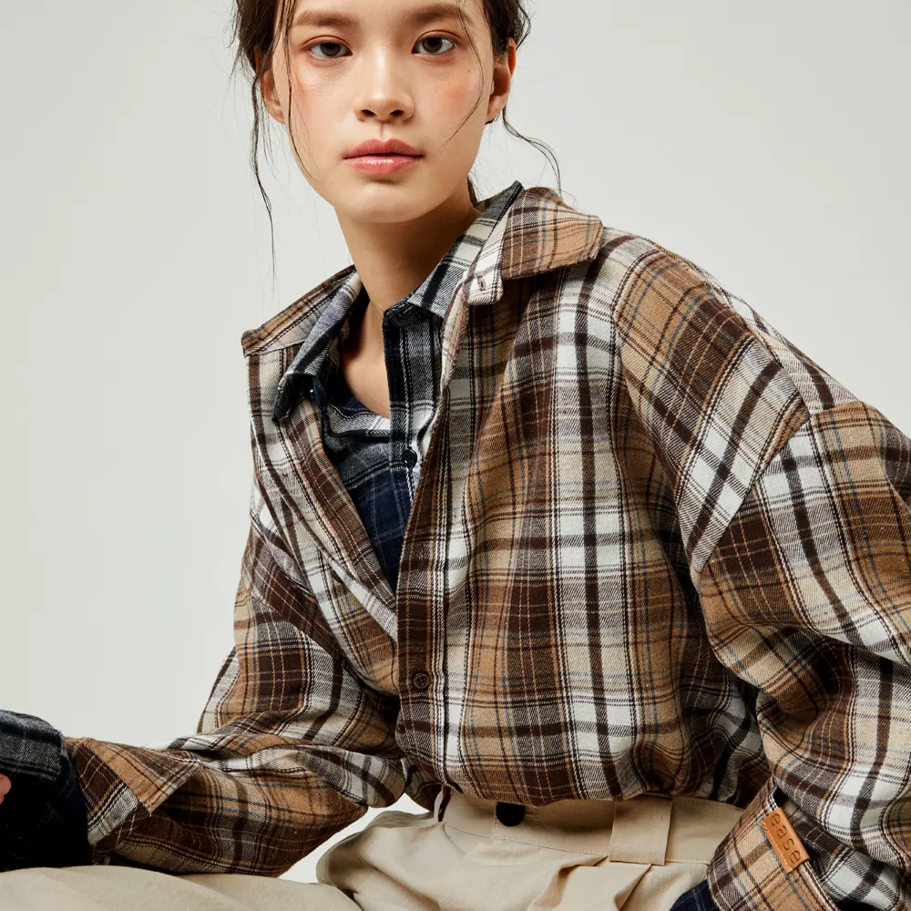 90S CHECK SHIRTS [OVERSIZE FIT]_BEIGE - 감도 깊은 취향 셀렉트샵 29CM