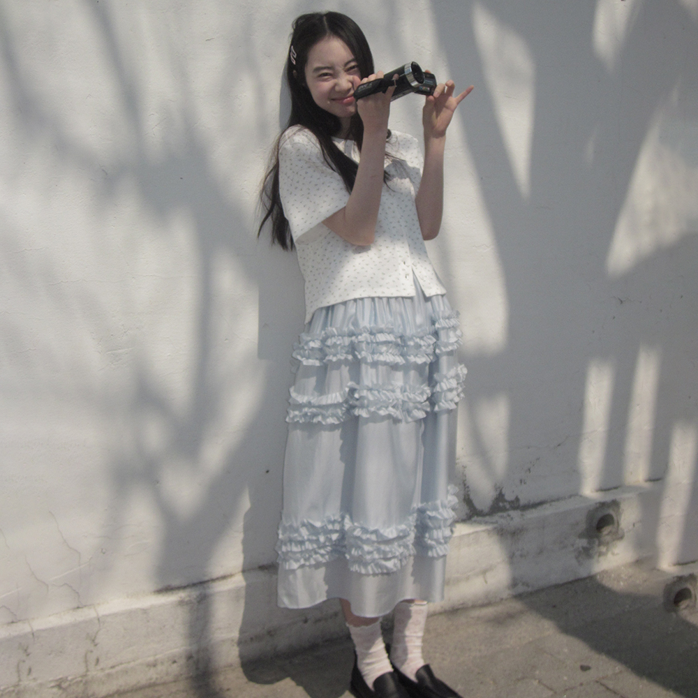 韓国商品/CELITAILS SHEER FRILL LONG DRESS 셀리테일즈(CELITAILS) - 감도 깊은 취향 셀렉트샵 29CM