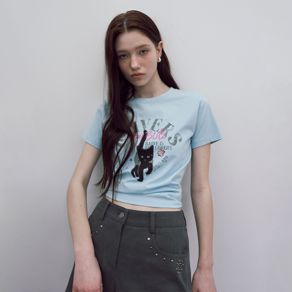 Love Leopard Graphic T-shirt VW5ME607_3color - 감도 깊은