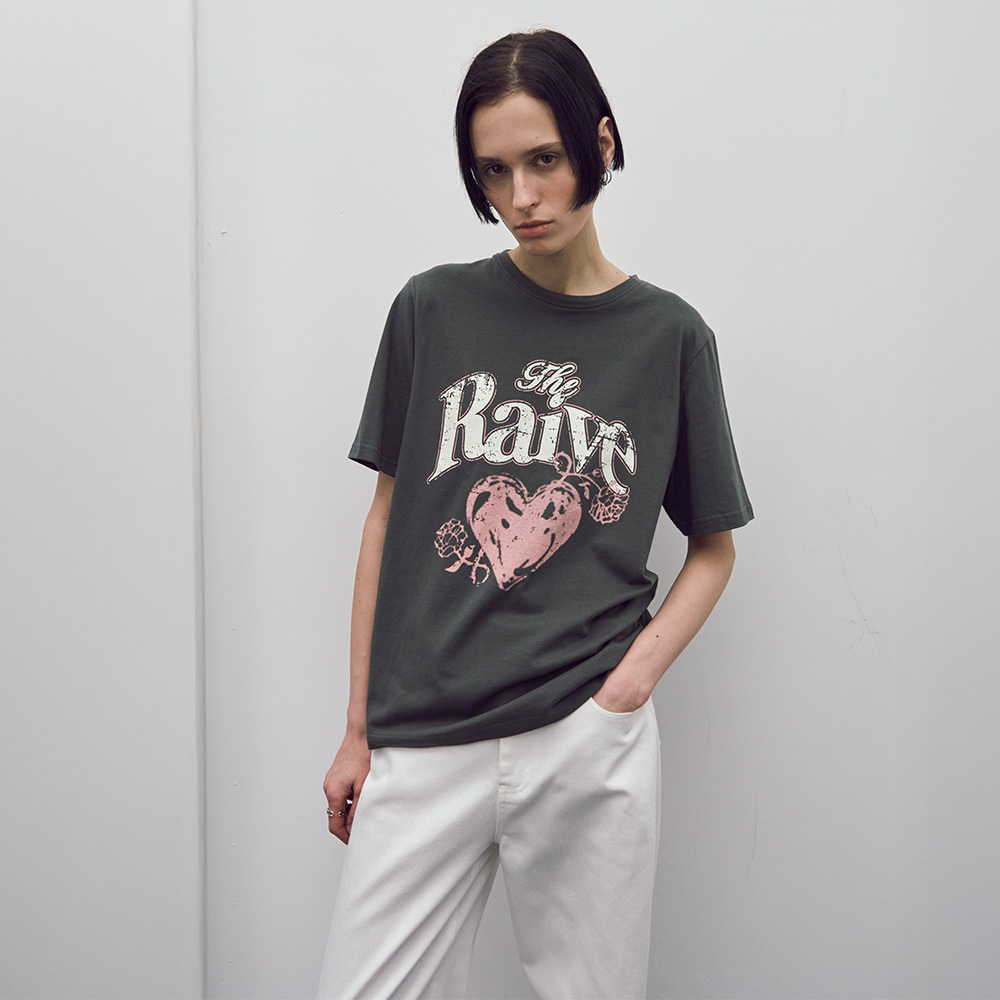 ●RAIVE● Love Leopard Graphic T-shirt VW5ME607_3color Love Leopard Graphic T-shirt VW5ME607_3color - 레이브