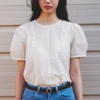 Volume Sleeve Frill Blouse  Ivory (KE5360M02A)
