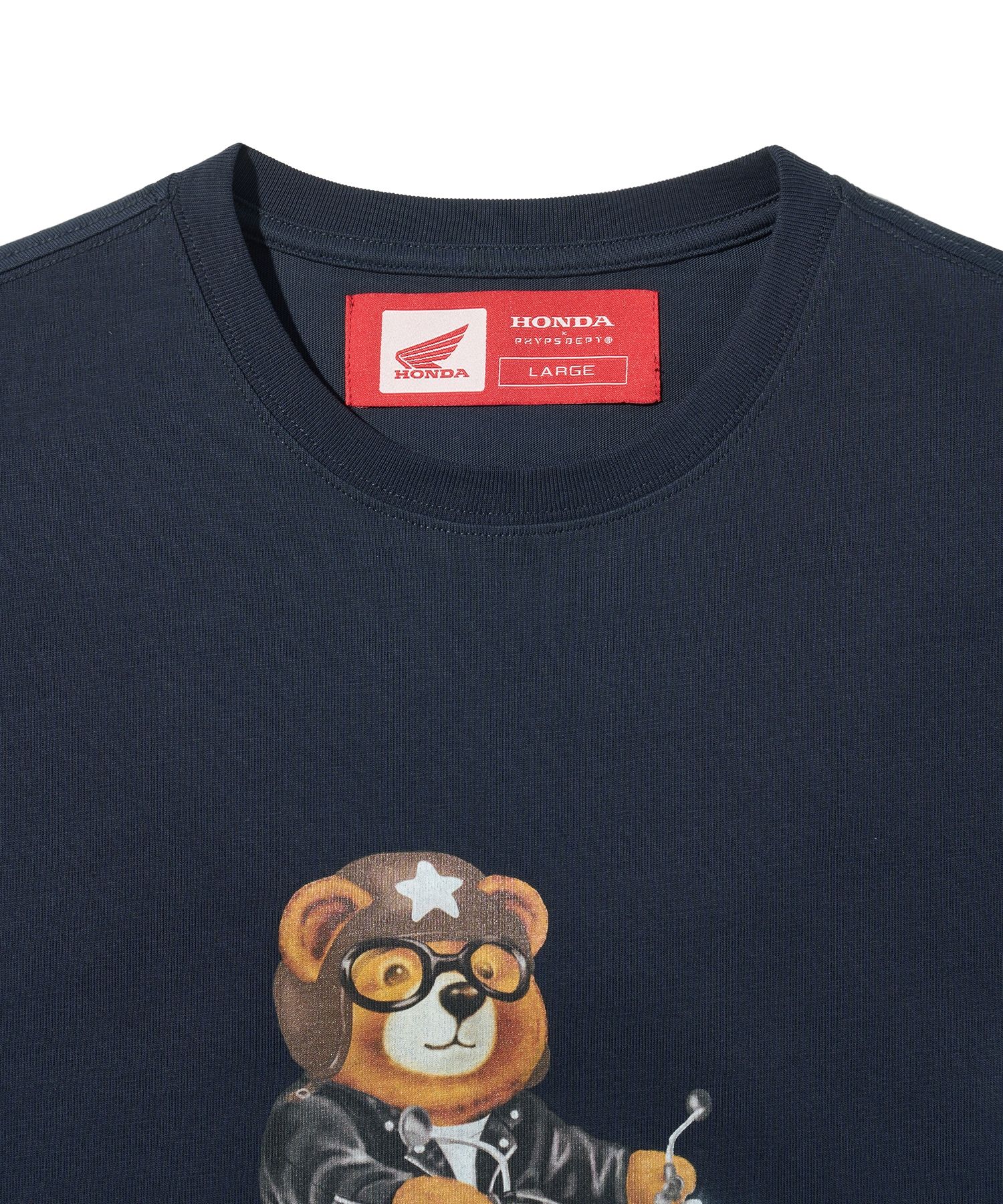 Tシャツ・カットソー HONDA MOTORCYCLE CT 125 Bear Short Sleeve Navy CT125 - Motorcycle - T-Shirt | TeePublic