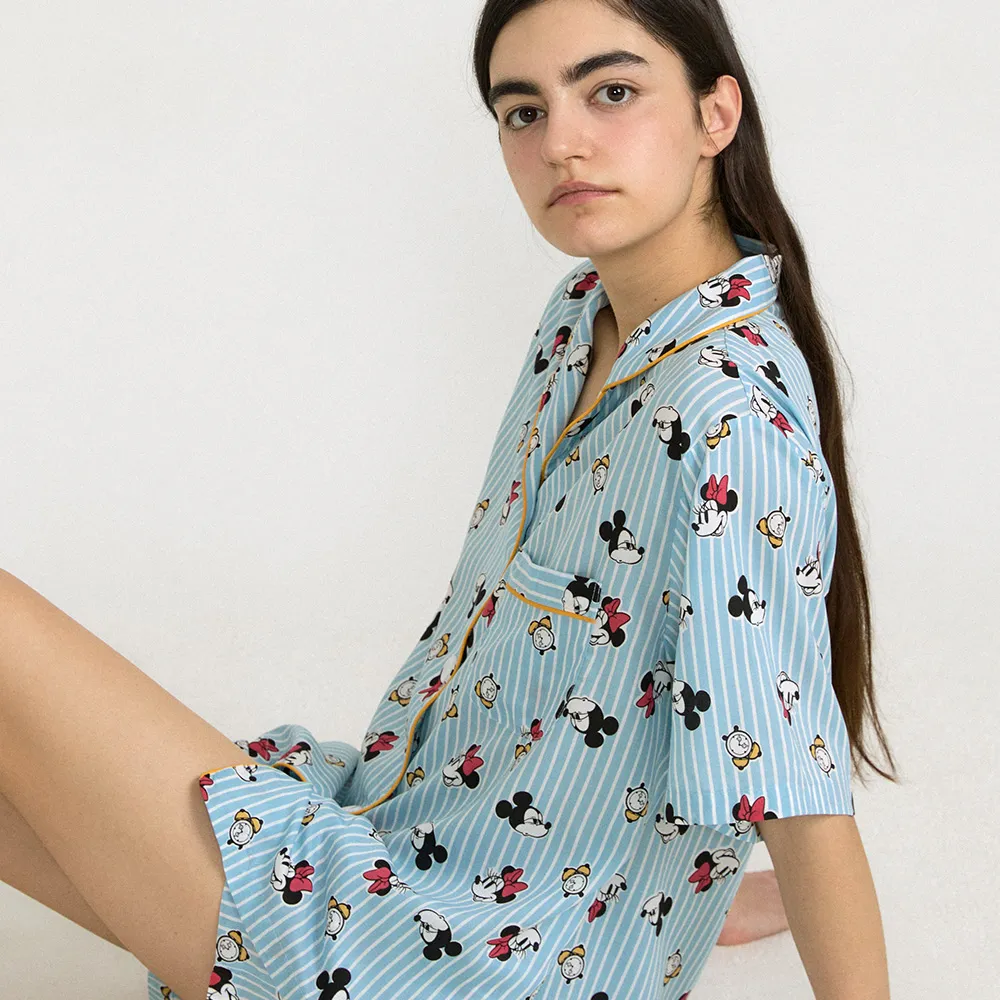 [Disney] [모달100] (w) Blue Stripe Short Pajama Set