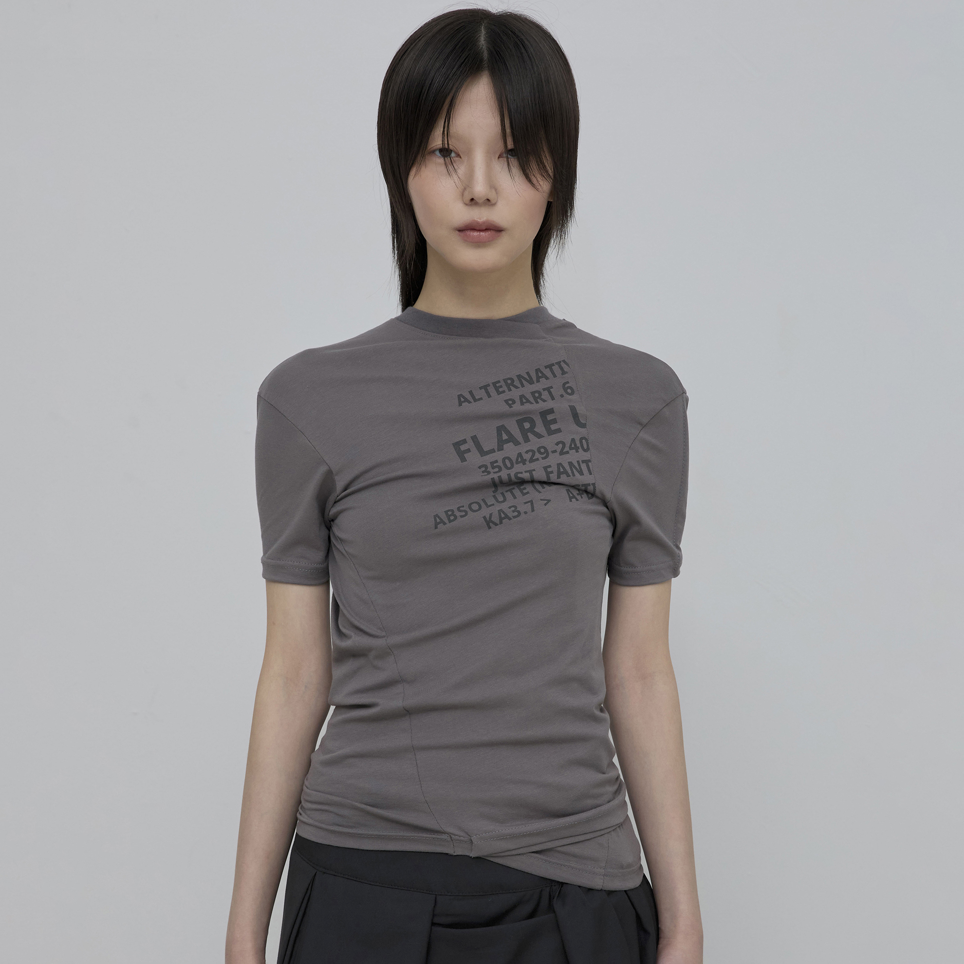 ●FLARE UP● Bustier Layered TShirt FL122BlackBlack FL-122_B FLAREUP】Bustier Layered T-Shirt | OUR BRAND,FLAREUP