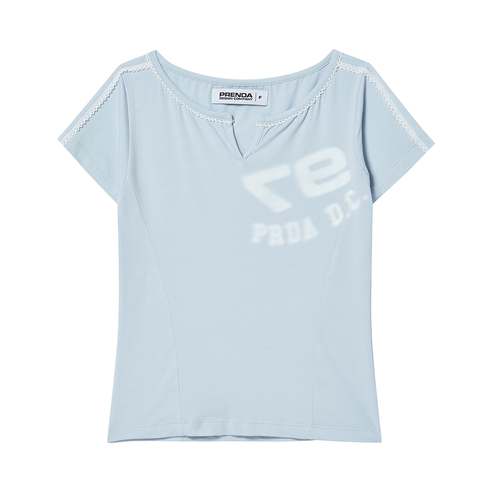 【PRENDA】97 STAR VINTAGE CRACK LOGO SLUB RAGLAN TEE /追跡付 97 STAR VINTAGE CRACK LOGO SLUB RAGLAN TEE BROWN - 감도 깊은