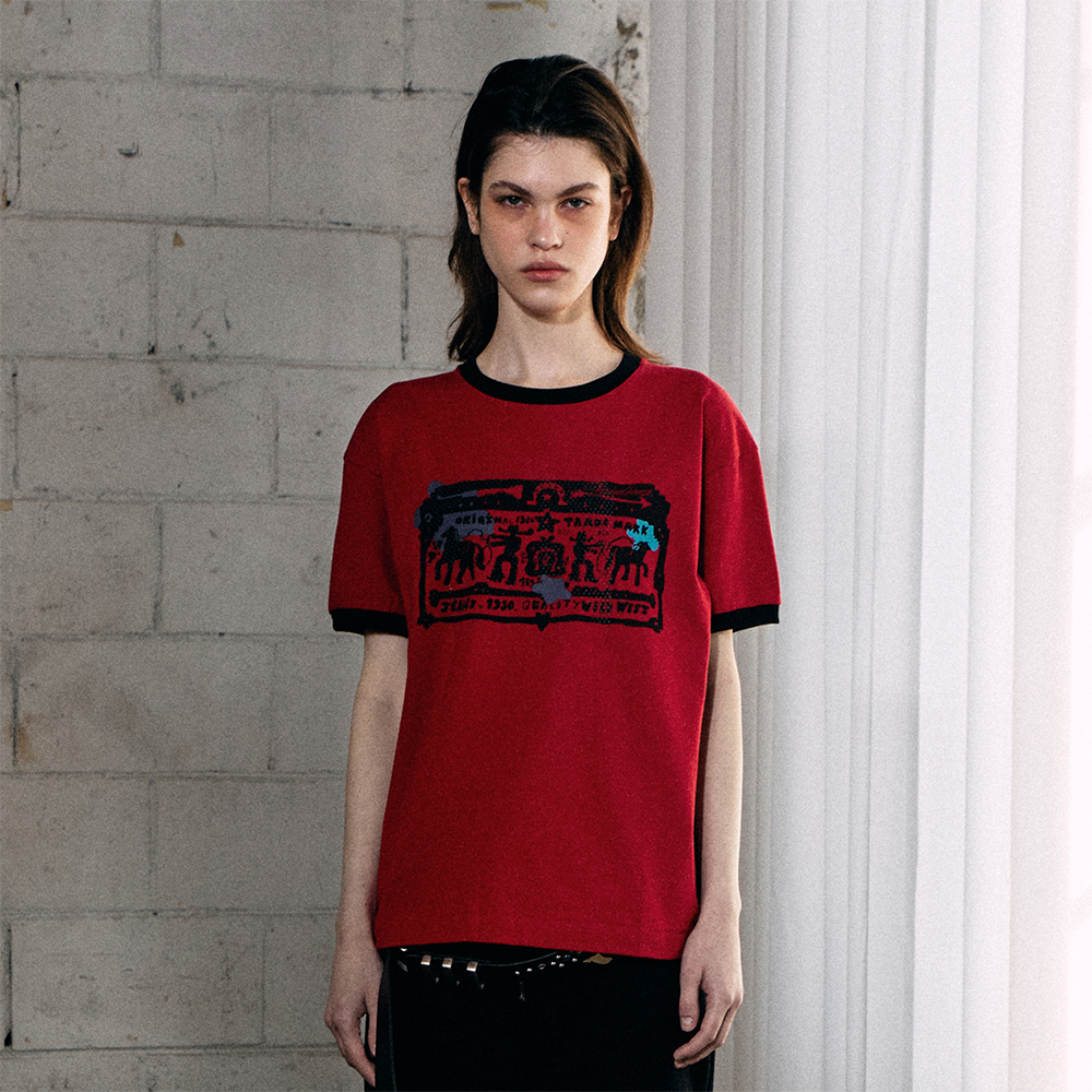 COWBOY PICTOGRAM RINGER TEE RED - 감도 깊은 취향 셀렉트샵 29CM