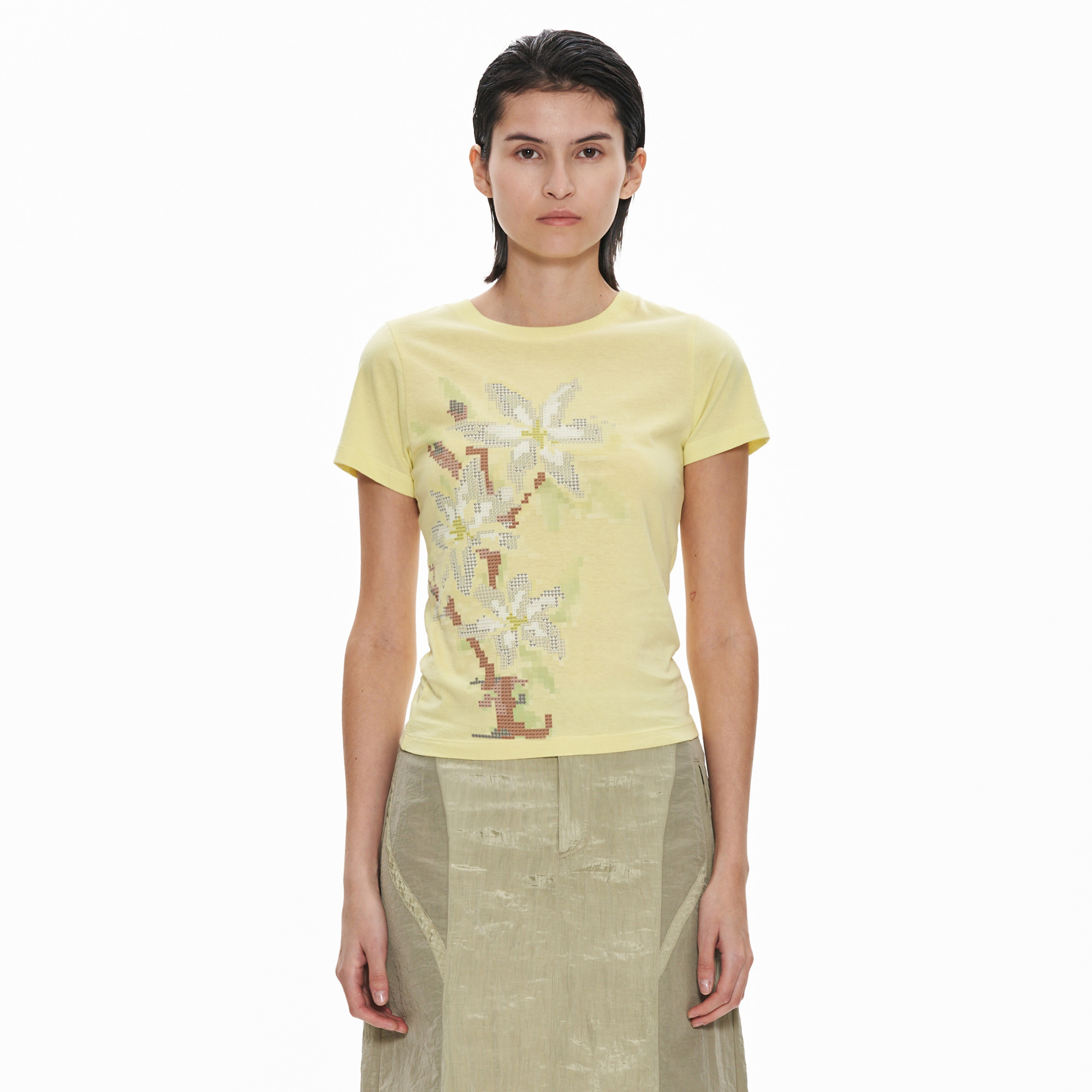 【LOULOUSEOUL】Lily T-Shirt (Green Yellow) Lily T-Shirt (Green Yellow) - 감도 깊은 취향 셀렉트샵 29CM