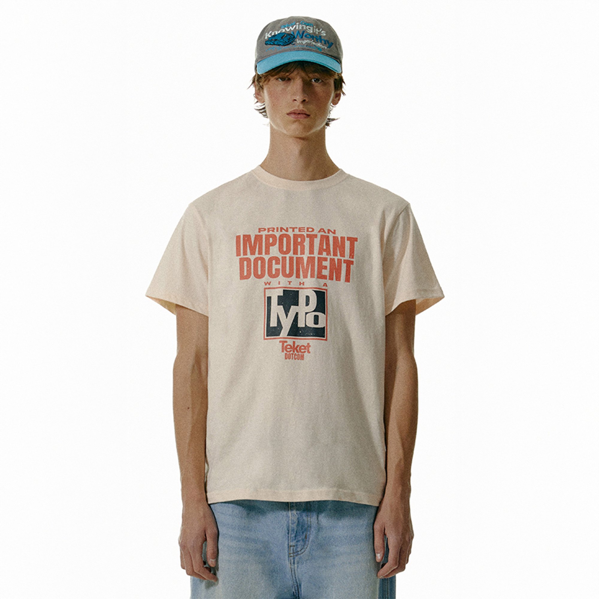 [teket] Document Tee ★大人気★ teket(テケット) documnet tee blue green large - メルカリ