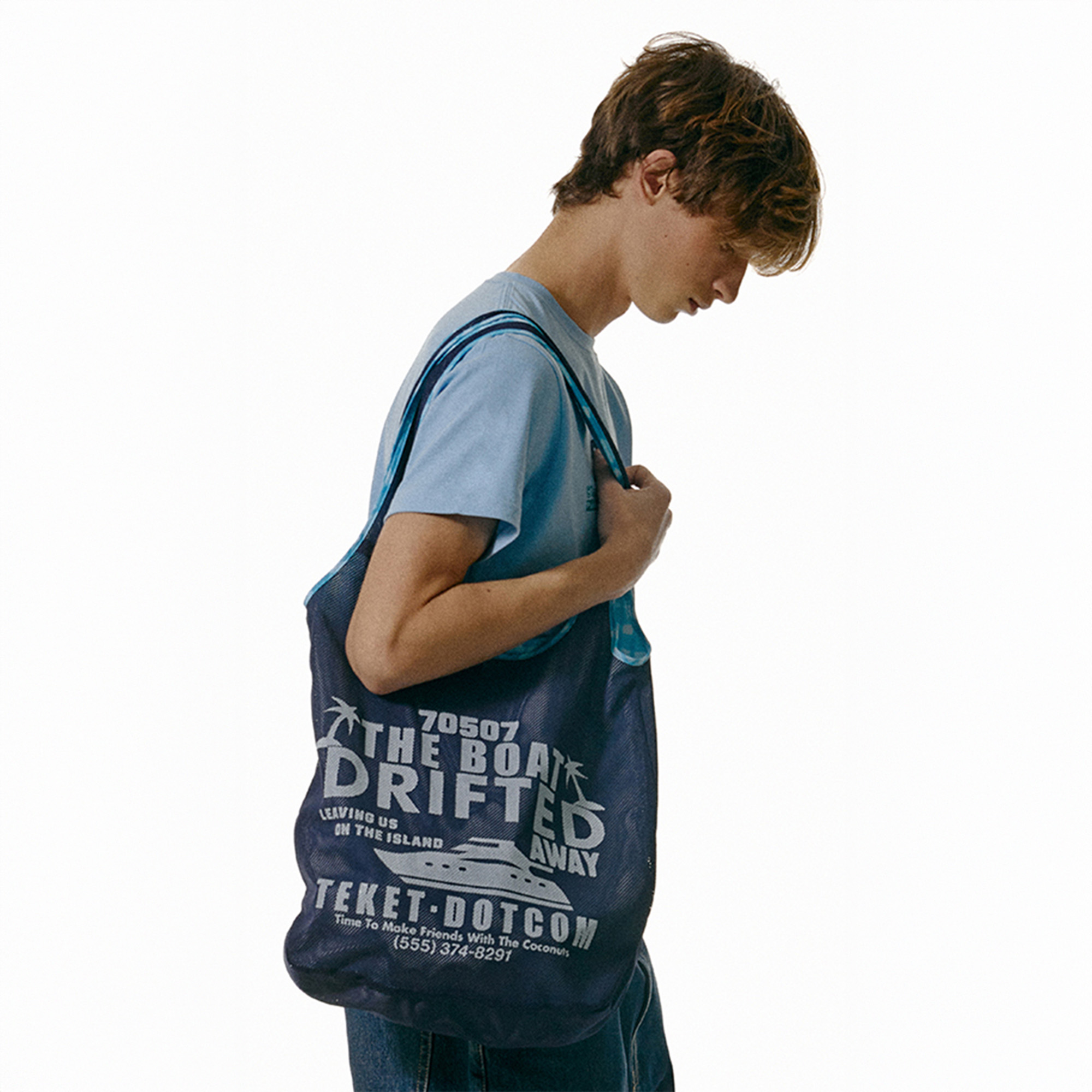 ショルダーバッグ teket Boat Reversible Mesh Bag 5FT2261 Boat Reversible Mesh Bag Blue - 감도 깊은 취향 셀렉트샵 29CM