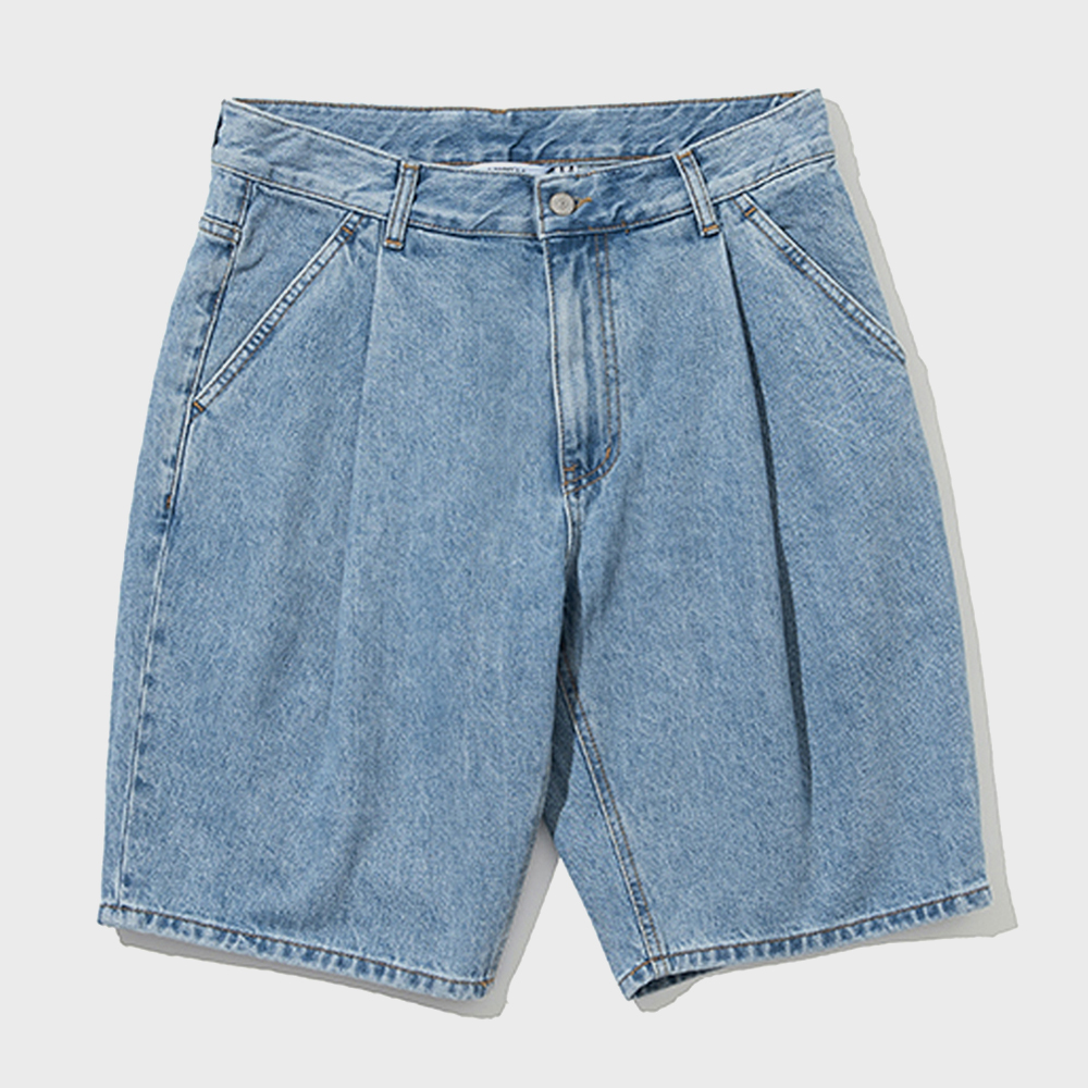 Nova Curved Bermuda Denim Pants (Mist Blue) - 감도 깊은 취향