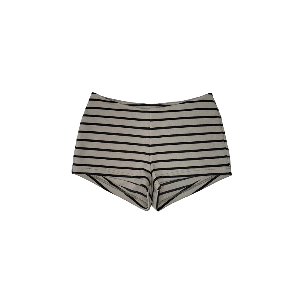 RIBBON FLOCKING MICRO SHORTS [GREY] - 감도 깊은 취향 셀렉트