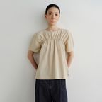 SHIRRING BLOUSE (BEIGE)