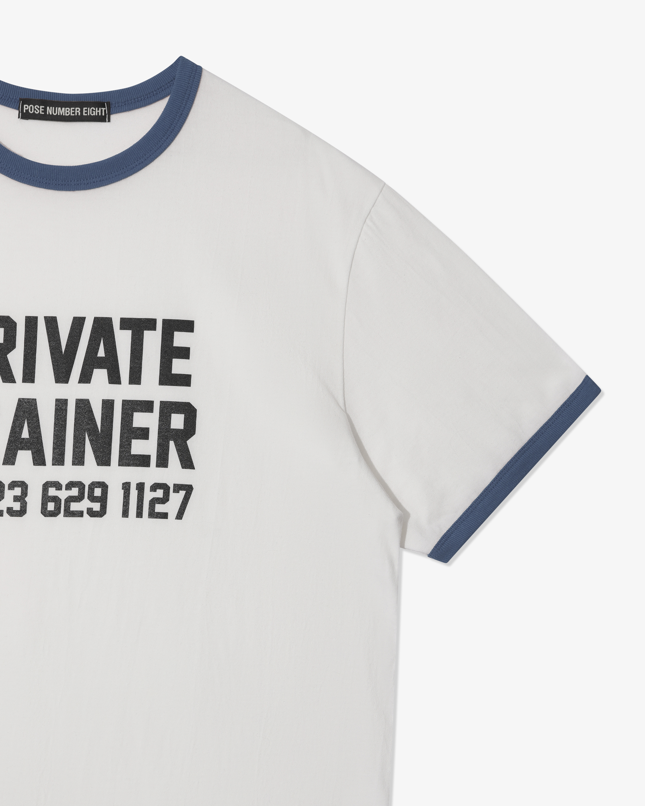 【POSE NUMBER EIGHT】P.T RINGER TEE (WHITE/SMOKE BLUE) MUSINSA | Pose Number Eight P.T RINGER TEE (WHITE/SMOKE BLUE)
