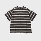 [SS25] ONE POCKET H/S TEE / CHARCOAL STRIPE