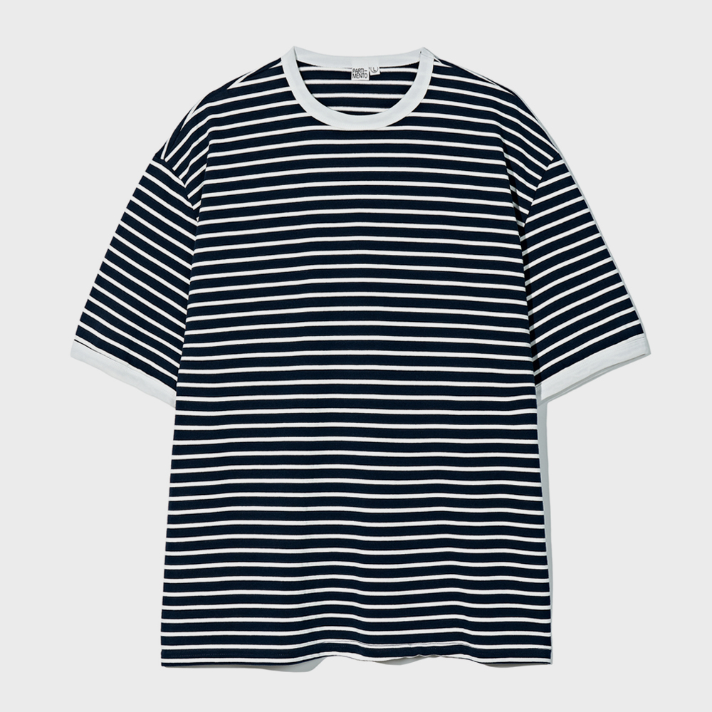 Engineered Stripe Ringer Tee Black - 감도 깊은 취향 셀렉트샵