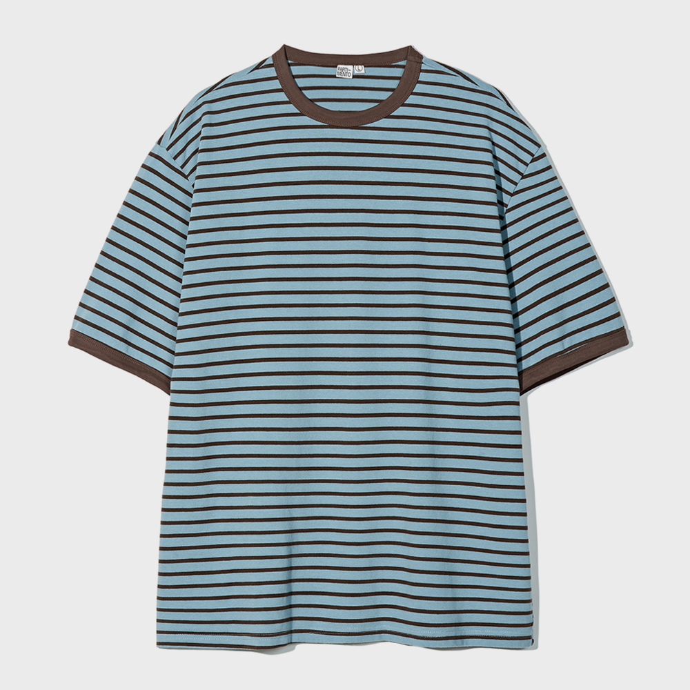 Vintage Border Stripe Ringer Tee Green - 감도 깊은 취향