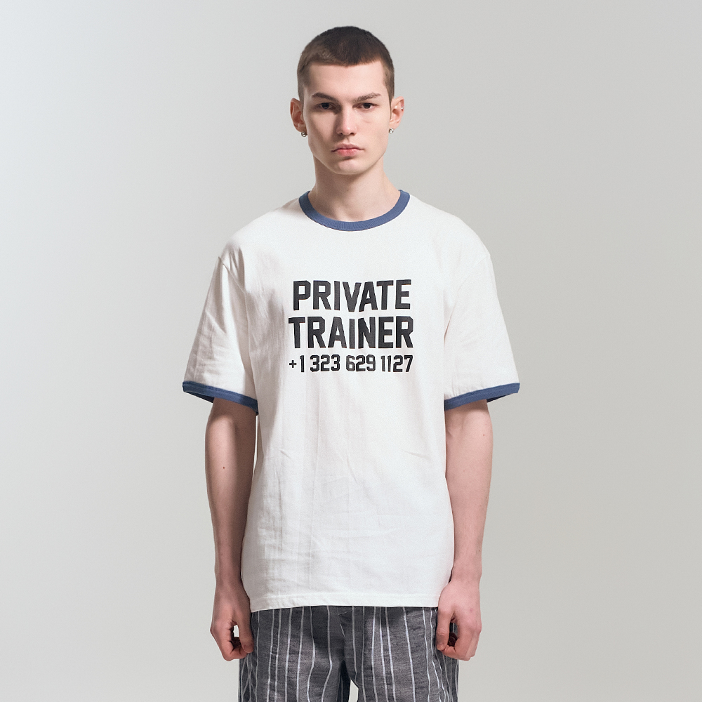 P.T RINGER TEE (WHITE/SMOKE BLUE) - 감도 깊은 취향 셀렉트샵 29CM