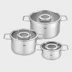퓨어 컬렉션 글라스 스튜팟 3종세트 (스튜팟 16cm+20cm+24cm) (무광 다용도 찜기 24cm+서빙국자 증정)