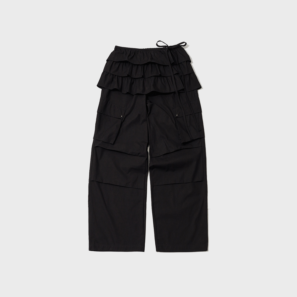 韓国商品/FOGDAWN Frill Layered Skirt Pants Frill Layered Skirt Pants (black) - 감도 깊은 취향 셀렉트샵 29CM