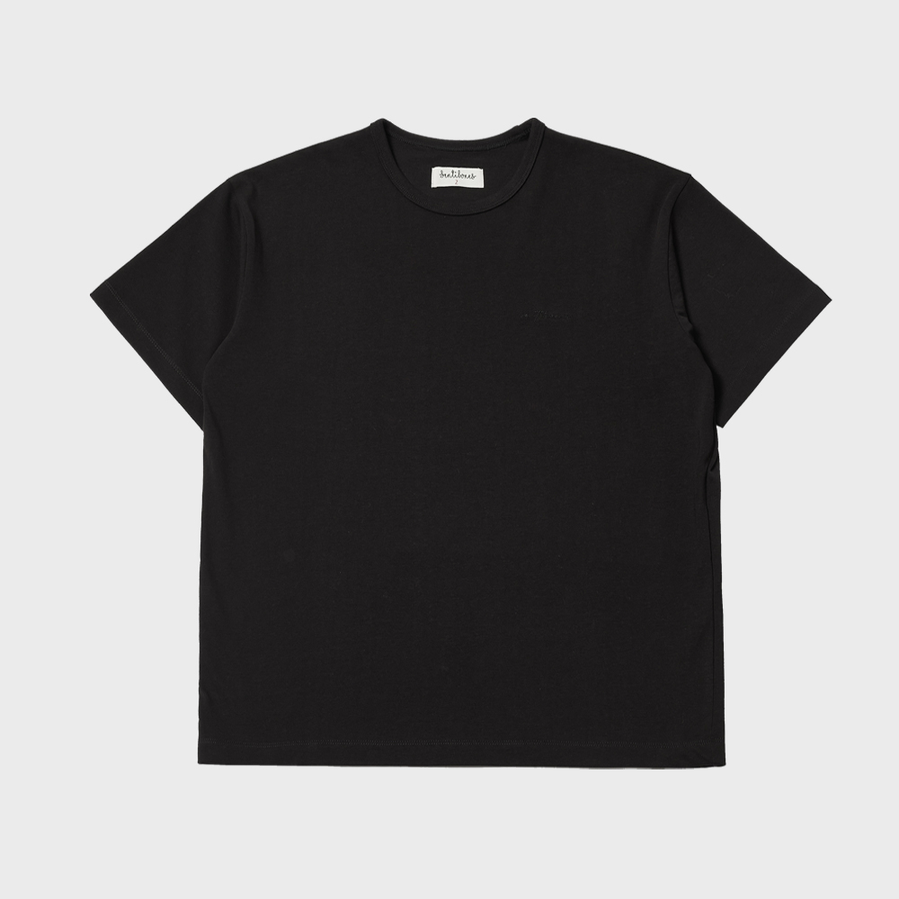 ★GLOWNY★ G CLASSIC RIB CREW NECK TEE BLACK GY23CLBTS002BK G CLASSIC RIB CREW NECK TEE (BLACK) - 감도 깊은 취향 셀렉트