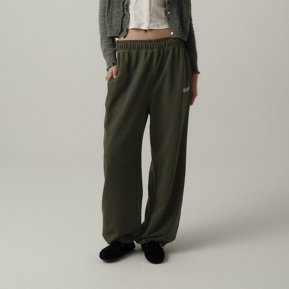 RR LOGO STITCH HEAVYWEIGHT PANTS (YELLOWISH GREEN) - 감도