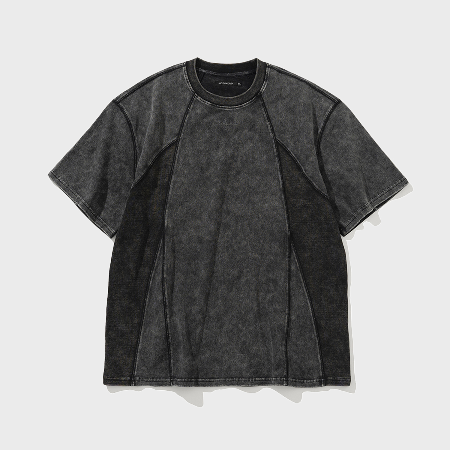 4 Symbol Colour Block Mesh T-Shirts - Black - 감도 깊은 취향