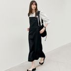 25 Summer_ Black Overall Dress