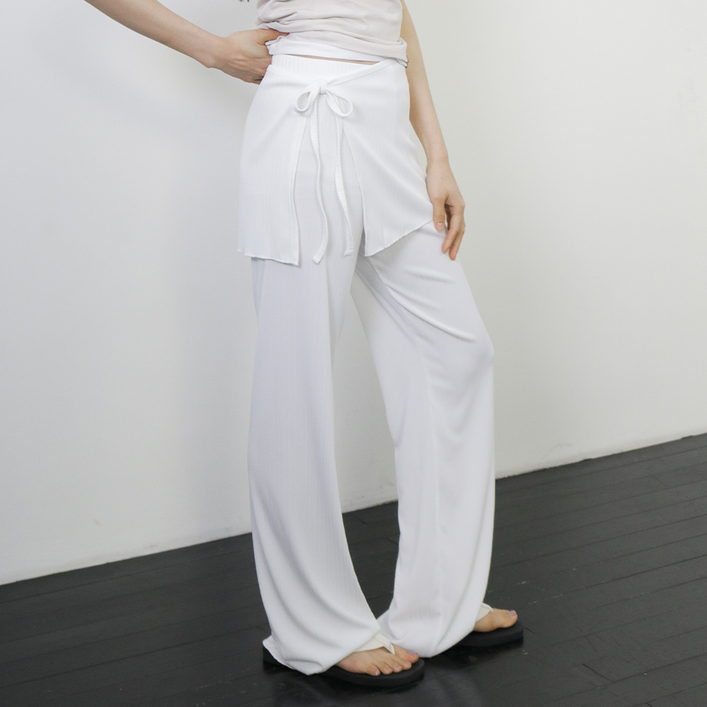 LOGO LAYERED GOLGI LEGGINS PANTS IVORY - 감도 깊은 취향