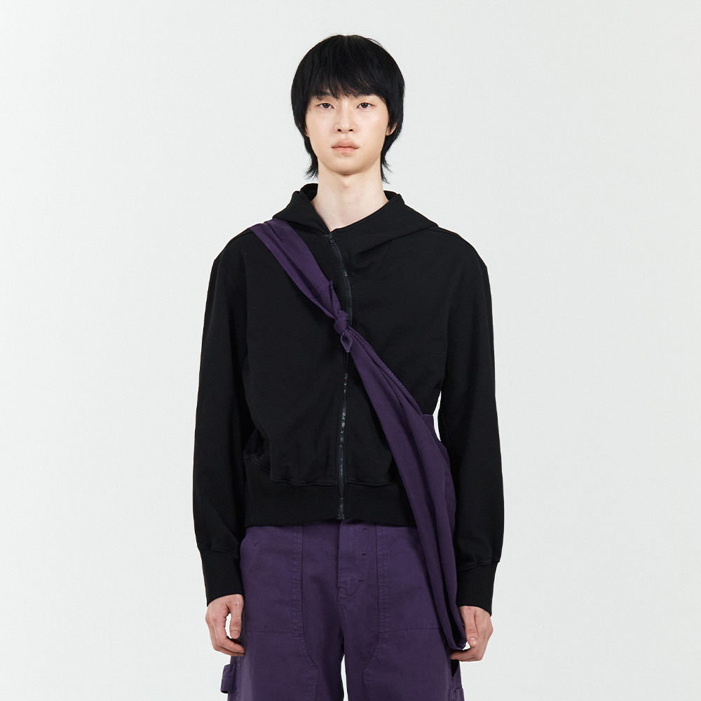 Brush Circle Logo Pullover Hood - Indigo Blue - 감도 깊은