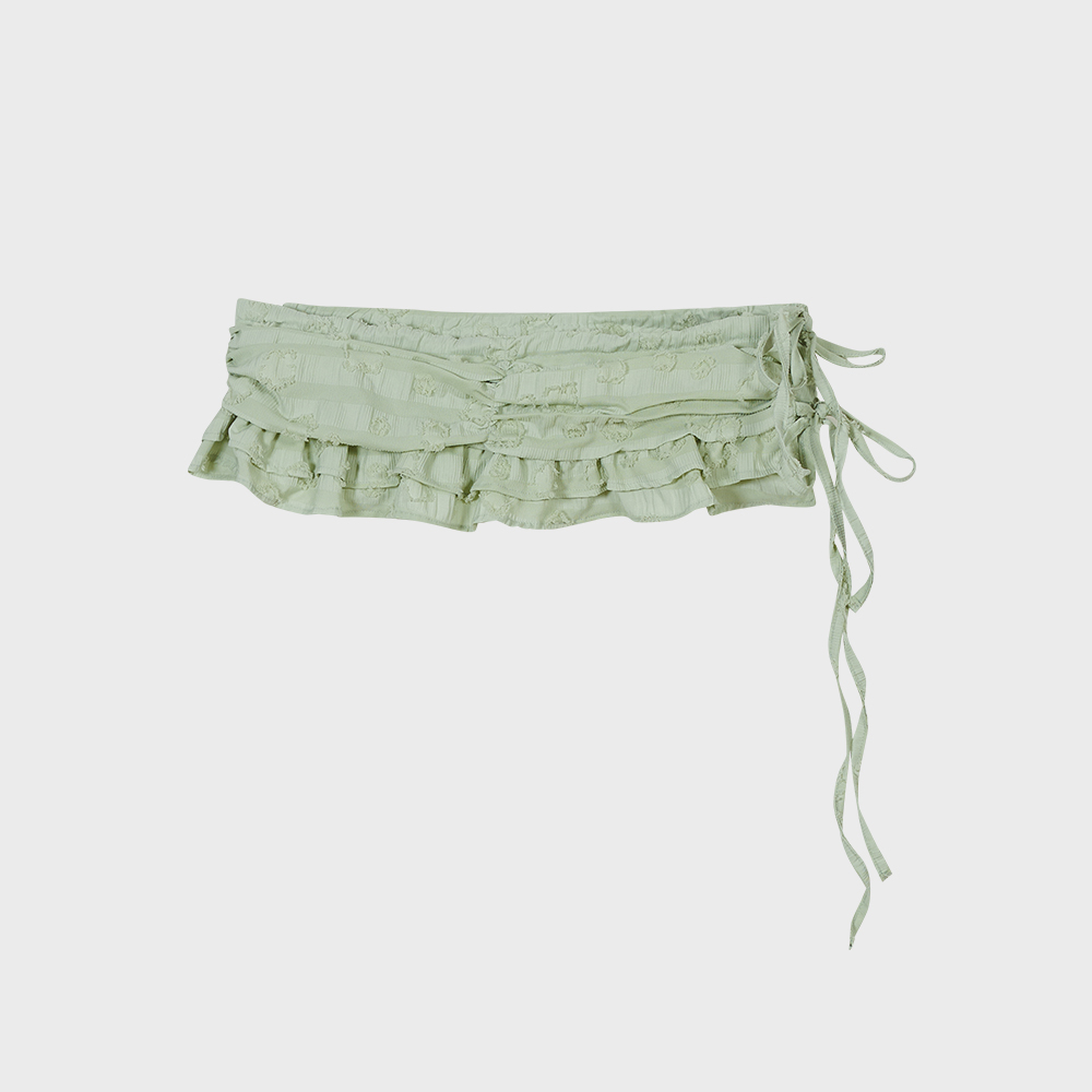Clean Lace Layered Wrap Skirt [Light Green] - 감도 깊은 취향
