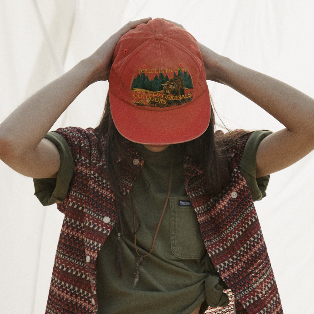 HS VTG Arch Logo Relaxed Fit Cap_Navy - 감도 깊은 취향