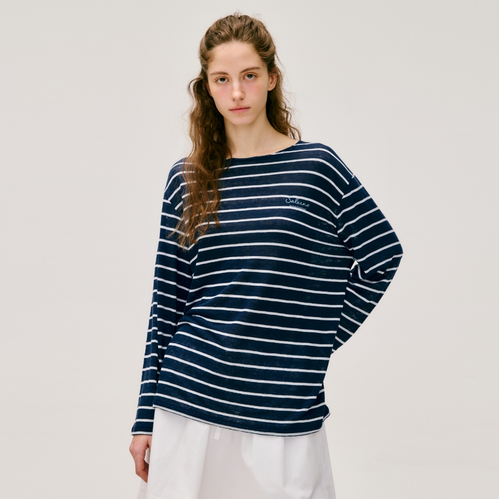 MULTI STRIPE LONG SLEEVE NAVY - 감도 깊은 취향 셀렉트샵 29CM