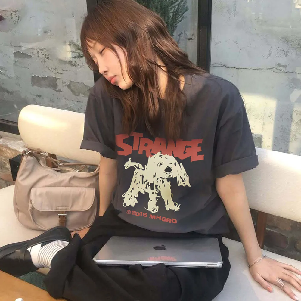 STRANGE PUPPY TEE CHARCOAL(MG2FMMT506A)