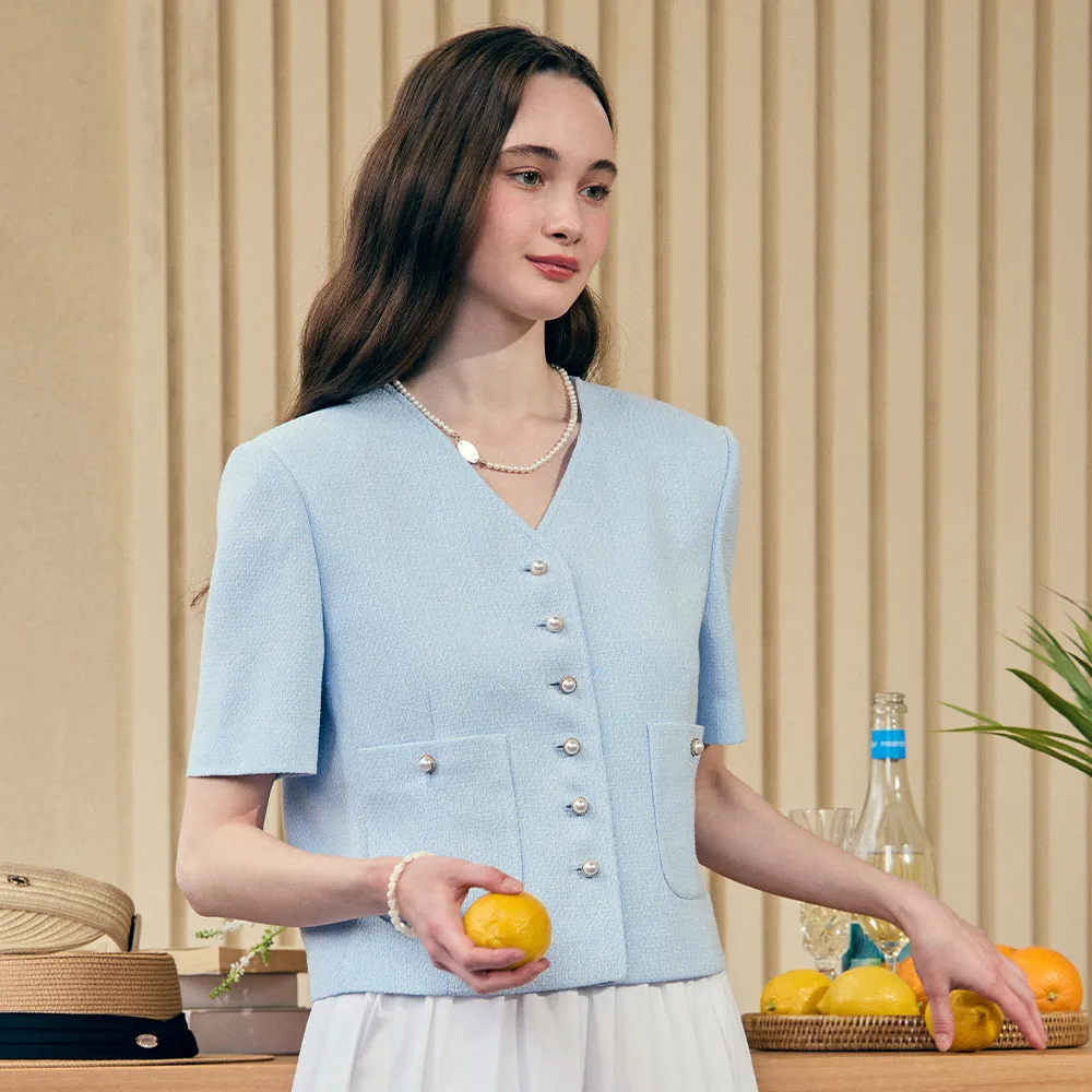 Ensemble Tweed Half Sleeves Knit main image 1