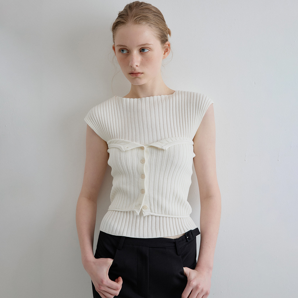 LACE FRILL SLIM CROP PLEATS T SHIRT WHITE - 감도 깊은 취향